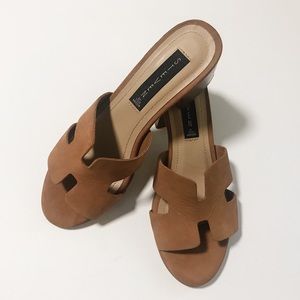 Steven - Foreva Block Heel Leather Mules